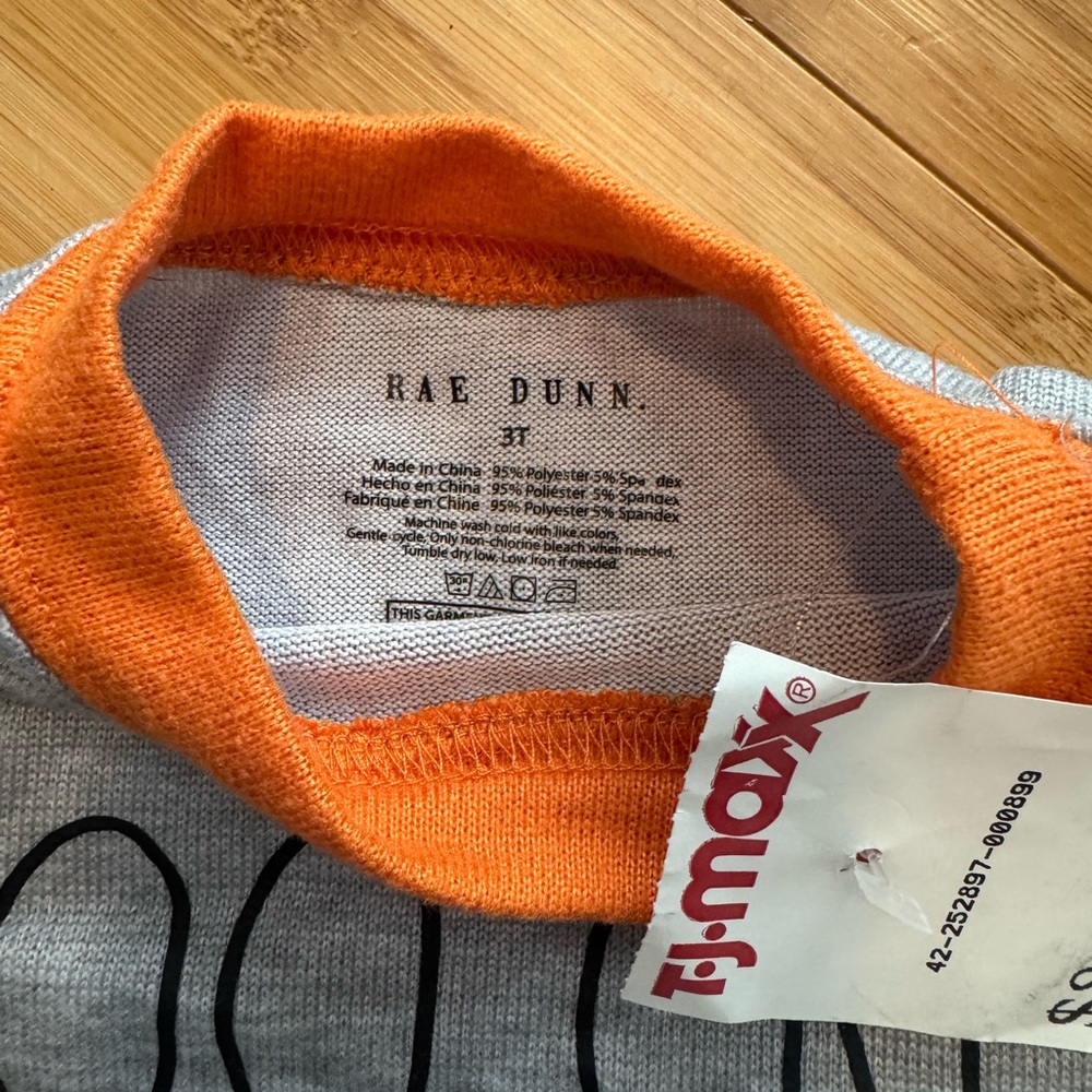 Rae Dunn Gray and Orange 'Boo Crew' Long Sleeve Tee - Picture 2 of 2